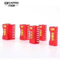 Kapro - 350 Pipe Level Set - 5 Pieces - Spring-Loaded and Snap-On Pipe Level - With Vertical and Horizontal Vials - Fits PVC