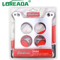Aluminum Carburetor Adapter Plate Edelbrock 2696 Four Hole Square-Bore to Square-Bore Adaptador de carburador Individual venturi
