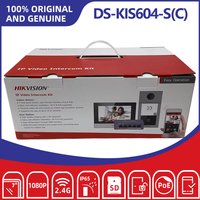 Hikvision DS-KIS604-S(C) 7" Touch Screen IP Video Intercom Kit 1080P PoE Doorbell System IP65 Weatherproof with Indoor Monitor