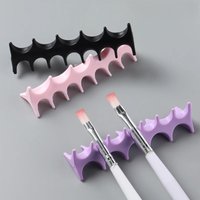 Soft Silicone Nail Pen Holder UV Gel Brush Stand Makeup Painting Pen Rest Organizer Manicure Brush Rack Shelf for Beauty Tools