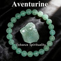 Natural Stone Bracelet Aventurine 6 8 10mm Beaded Reiki Healing Crystal Charm Vitality Booster Luck Prosperity New Gift Jewelry