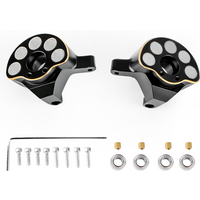 GLOBACT Tungsten Steel & Brass Front Steering Knuckle RC Axle Counterweights for Axial SCX24 AX24 1/24 Scale RC Crawler Upgrade