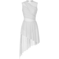 Women Chiffon Ballet Dress Gymnastics Leotard Dance Figure Skating Dance Performance Contemporary Dress Lyrical Dance Costumes