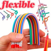 20-Piece Set of Randomly Colored Flexible Soft Pencils, Cute Pencils for Elementary School Students, Creative Prizes, Small Gifts, Bendable Pencils, Durable and Easy to Carry