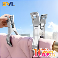 Large Stainless Steel Laundry Clips Thickened Anti Slip Anti Mildew Multi Purpose Cloth Pegs for Home Clothes Blanket Quilt