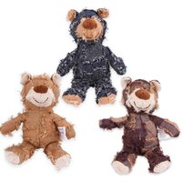 Patchwork Cute Bear Pet Plush Toys Funny Sounding Interactive Dog Toys Puppy Bite Resistant Molar Chew Teeth Cleaning Dog Toys