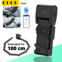 CDOK Smart Fingerprint Folding Bike lock 65 Mn Steel IP67 Waterproof Electric Lock TT Lock APP Unlock For Bicycle Motorcycle