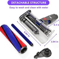 Soft roller suction head for Dyson V8 V10 V11 V15 V7 cordless vacuum cleaner quick release suction head,suitable for hard floors
