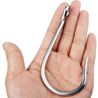 5pcs Saltwater Stainless Steel Fishing Hooks Large Giant Shark Hooks 7691 Large Fish Hooks for Tuna Alligator Big Game Fishing