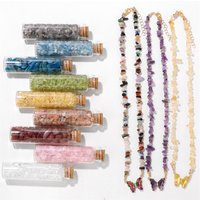 Bohemia Gravel Choker Crystal Butterfly Necklace Irregular Natural Stone Chip Necklaces For Women Amethysts Citrines Necklace