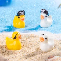 40/20pcs Mini Resin Pirate Ducks Tiny Duck Miniature Figures Bulk Little Duck Charms for Party, DIY Micro Landscape Decorations