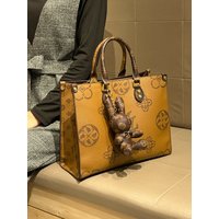 Hong Kong Women's Leather Handbag 2026 New Large Capacity Tote Bag Simple Shoulder Crossbody Bag British Style Casual Handbag