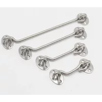 3/4 Inch Crescent Window Lock with Safety Switch Cabin Hook Door Latch Lock Catch Holder with Install Screws