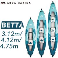 26 BETTA HM KO inflatable boat fishing sport kayak 1 person canoe pvc dinghy raft aluminium paddle foot pump seat PVC laminated