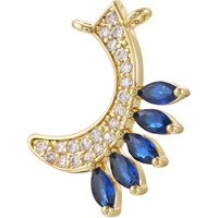 ZHUKOU Blue Zircon Arabic Letter Charm Pendant Handcrafted Jewellery Making Accessories Available for Wholesale:VD2214