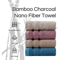1 Pcs Luxury Bamboo Cotton Towel – Natural, Sustainable, Hypoallergenic, Highly Absorbent, Ultra-Soft