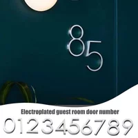 6CM 3D House Number Door Number Plate Home Number Street Mailbox Number Stickers Numbers Flat Number Hotel Number Outdoor Door