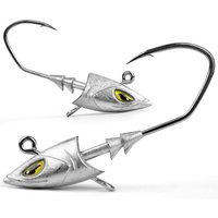 Billings 1pcs Saltwater Lure Fishing Jig Head—Sharp Barbed Single Hook for Saltwater Bass and Red Grouper—Reinforced Wide Shank