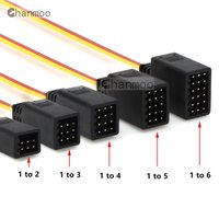 1 To 2 3 4 5 6 Y Wire 350mm 1 drag 3 Line Remote Control Cable Servo Fan Extender for JR Futaba RC Car HSP Traxxas TRX4 Parts