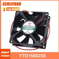 NEW for YTD158025S DC 15V 0.35A 2-wire 80x80x25mm Cooling Fan