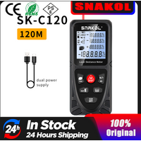 SNAKOL 120M Smart Laser Distance Meter Measure Infrared Rangefinder USB Rechargeable Handheld Portable Laser Range Finder Tools