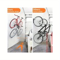 Iron Horizontal Bike Pedal Hanger Wall Mount, Durable Garage Bicycle Storage Rack, Single Unit Black Cycling Display Stand with