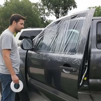 Temporary broken car Window Pre-Cut Repair Film kit with nano double-sided tape Clear Temporary Broken Car Glass Cover