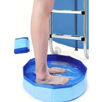 Portable PVC Foldable Foot Bath Suitable for Ground Level Pool Entrances for Pool Foot Cleaning and Pool Accessories 2026 NEW