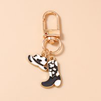 Ethnic Western Boot Keychain Women Girls Cowboy Hat Key Ring Pendants for Handbag Decor DIY Handmade Key Chain Jewelry Gift