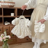Summer Baby Clothes 0-24M Baby Girl Bodysuit Cute Lace Floral Princess Dress Newborn Girls Bodysuits & One Pieces Clothing