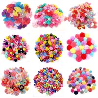 20pcs/lot Pet Dog Cat Hair Bows Mix Color Christmas Dog Hair Bows Rubber Bands Handmade Boutique Pet Grooming Dog Accessories