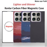 Kevlar Case for Motorola Razr Fold,Compatible with MagSafe,Ultra-Thin Protective Phone Case for Moto Razr Fold,Carbon Fiber
