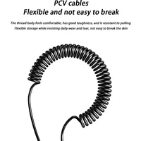 5A 66W Spring Pull Telescopic Super Data Cable USB To Type-C/Dual Type-C Fast Charging Cable For Car 1.8M For Xiaomi iphone 1PCS