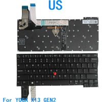 New US Language Backlit Keyboard For Lenovo Thinkpad YOGA X13 GEN2 Notebook PC Replacement Keyboard