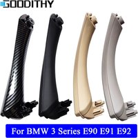 Car Inner Door Beige Black Inside Pull Handle Outer Cover Trim Set For BMW 3 Series E90 E91 E92 316 318 320 325 328i 2004-2012