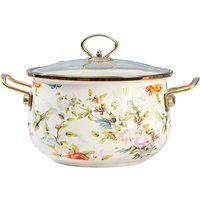 WW classic flower enamel enamel binaural saucepan soup pot thick electric furnace gas universal custom