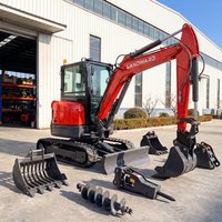 Chinese Small Mini Excavator Euro 5 Engine Agricultural Minikoparka 3.5 Ton Orchard Bagger CE Household Micro Digger Customized