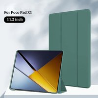Für Poco Pad X1 Hülle 11,2 Zoll Trifold PU-Leder Soft TPU Back Stand Tablet-Hülle für Funda Poco Pad X1 Case Cover 11,2 Zoll