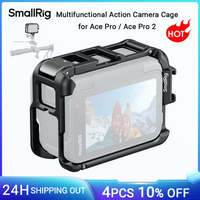 SmallRig Action Camera Cage for Insta360 Ace Pro 2 / Ace Pro Supports Horizontal & Vertical Shooting w Mounting Claw Cold Shoe