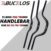 AliExpress NONE BUCKLOS Mountain Bike Handlebar 31.8mm 720mm 780mm MTB Riser Handlebar Rise 30/50/90/120mm Aluminum Alloy Handelbar Bike Parts