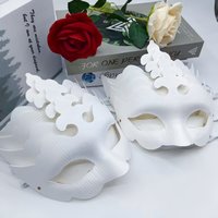 5 Pcs White Blank Crown Venetian Masquerade Mask, Unpainted DIY Craft Half Face Mask for Carnival Party Hand Painting Projects