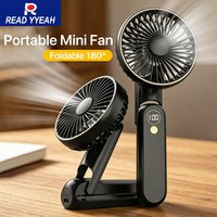 2026 New Summer Portable Energy-Saving Fan 5 Speeds Multi-angle Desktop Fan USB Rechargeable Hanging Neck Fan For Outdoor Office