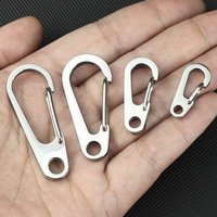 2pcs Stainless Steel Small Mini Carabiner Clip Spring Snap Hook Keychains for DIY Key Rings Camping Backpack Jewelry Accessory