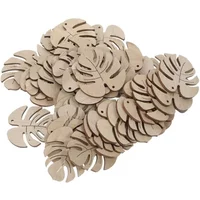 20pcs Wooden Chips Monstera Cutouts Leaf Cutouts DIY Crafts Supplies Unfinished Wood Slices Jewelry Making Cutouts Wood Tags