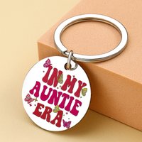 IN MY AUNTIE ERA Stainless Steel Keychain, the Best Gift for Auntie