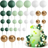 32 Pcs Ball Cake Topper Decorations Mini Balloons Cake Topper Sticks Foam Balls Cake Picks Cake Topper Balls Cake Decorations