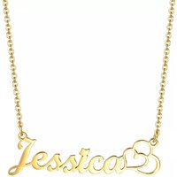 Custom Name Necklaces for Women Men Stainless Steel Personalized Nameplate Crown Heart Pendant Thick Cuban Chain Jewelry Gift