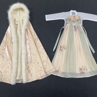 Doll clothes 1/3 1/4 1/6 BJD doll dress cape set, beautifull ancient style female clothing with free shipping
