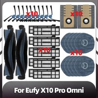 Compatible for Eufy X10 Pro Omni Replacement Main Side Brush HEPA Filter Mop Pads Dust Bags Spare Parts Accessories