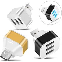 New Car USB Charging Extender 2.0 3-port Extended USB Splitter With Indicator Light Plug And Play 3 In 1 For Smart Phones Hubs